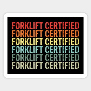 Forklift Certified Sticker